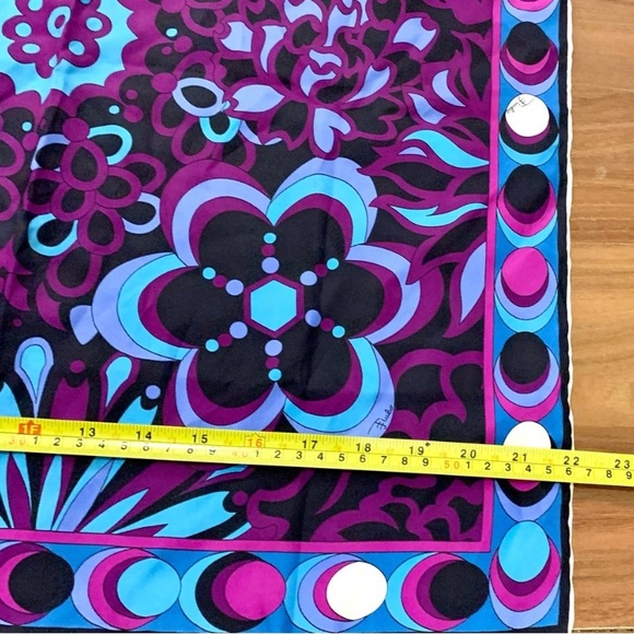 Vintage Authentic Emilio Pucci Floral Silk Scarf - Picture 6 of 6